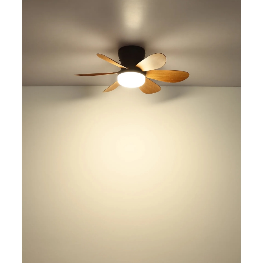 Globo - Ventilateur de plafond LED à intensité variable LED/5W/230V 2700-6500K brun + télécommande