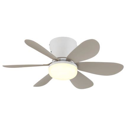 Globo - Ventilateur de plafond LED dimmable LED/5W/230V 2700-6500K beige + télécommande
