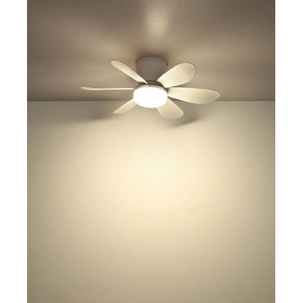 Globo - Ventilateur de plafond LED dimmable LED/5W/230V 2700-6500K blanc + télécommande