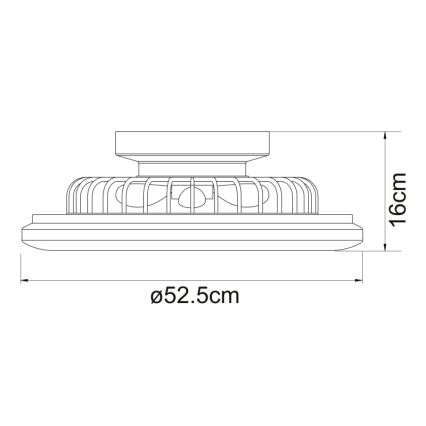 Globo - Plafonnier LED à intensité variable avec ventilateur LED/30W/230V 3000-6500K + Télécommande