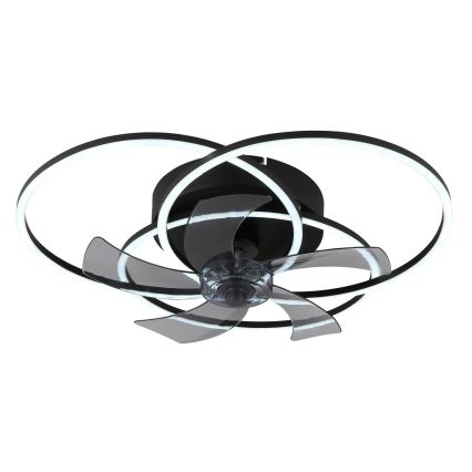 Globo - Dimbare LED-plafondventilator LED/40W/230V 3000-6500K zwart + afstandsbediening