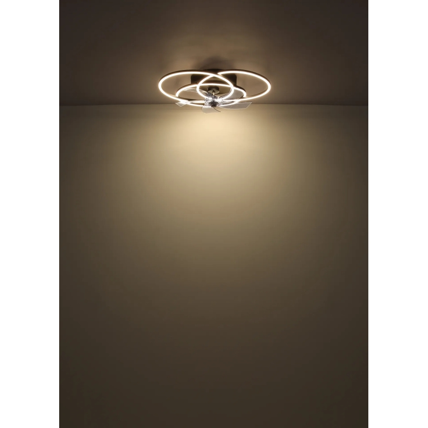 Globo - Ventilateur de plafond LED dimmable 40W/230V (3000–6500K), noir + télécommande