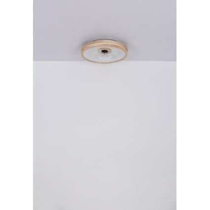 Globo - LED Dimbare plafondlamp met ventilator LED/30W/230V 2700-6500K bruin + afstandsbediening