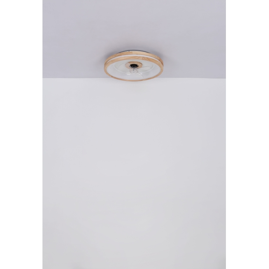 Globo - LED Dimbare plafondlamp met ventilator LED/30W/230V 2700-6500K bruin + afstandsbediening