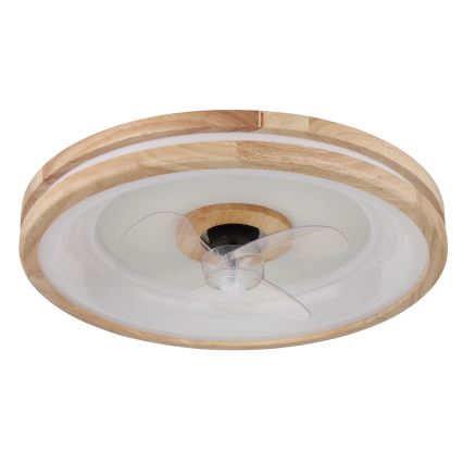 Globo - LED Dimbare plafondlamp met ventilator LED/30W/230V 2700-6500K bruin + afstandsbediening