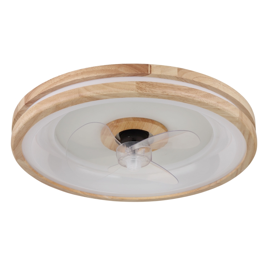 Globo - LED Dimbare plafondlamp met ventilator LED/30W/230V 2700-6500K bruin + afstandsbediening