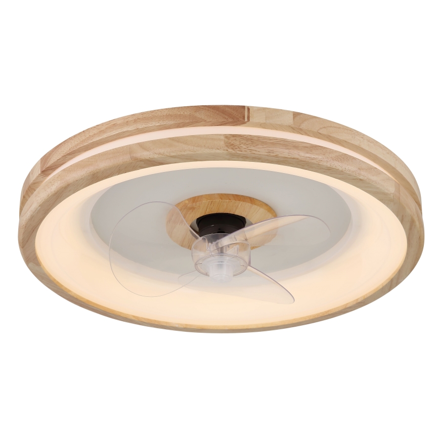 Globo - LED Dimbare plafondlamp met ventilator LED/30W/230V 2700-6500K bruin + afstandsbediening