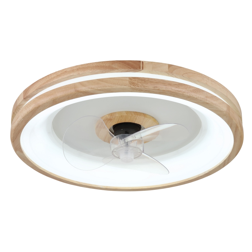 Globo - LED Dimbare plafondlamp met ventilator LED/30W/230V 2700-6500K bruin + afstandsbediening