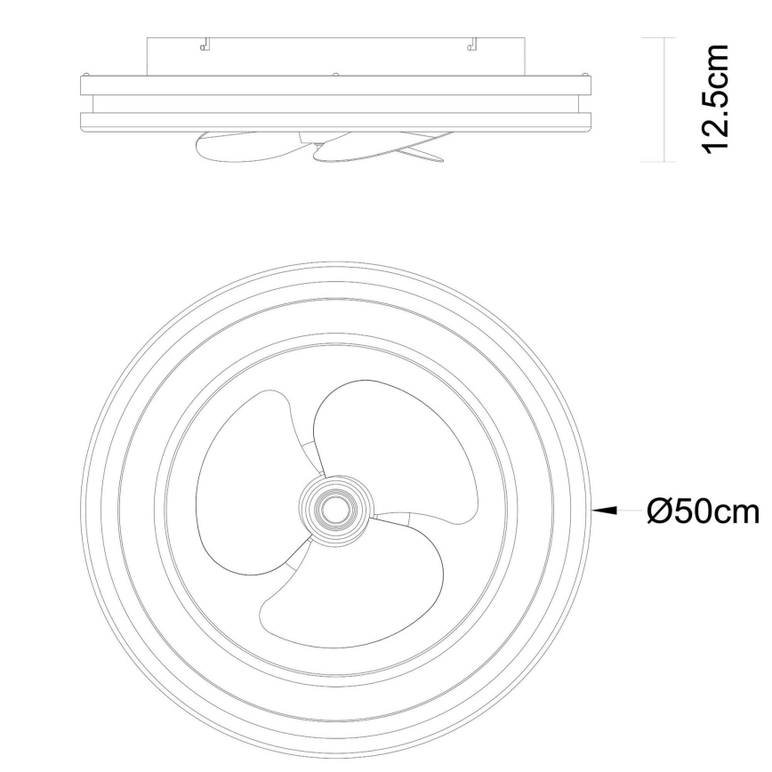 Globo - LED Dimbare plafondlamp met ventilator LED/30W/230V 2700-6500K bruin + afstandsbediening