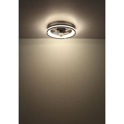 Globo - LED dimbare plafondlamp met ventilator LED/30W/230V 2700-6500K zwart + afstandsbediening