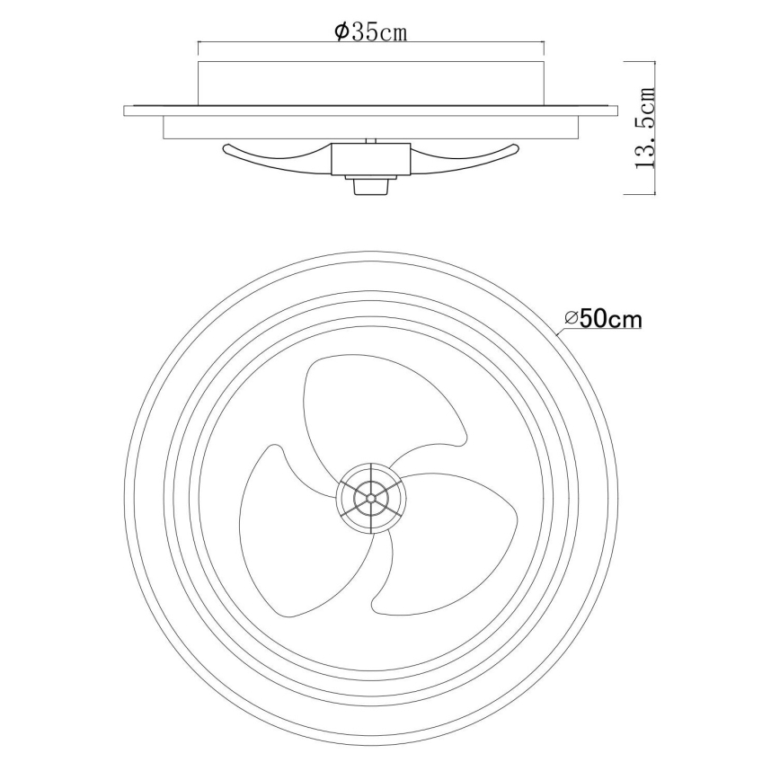 Globo - LED dimbare plafondventilator LED/32W/230V 2700-6500K + afstandsbediening