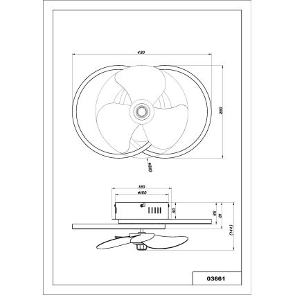Globo - LED dimbare plafondventilator LED/24W/230V 2700-6500K + afstandsbediening