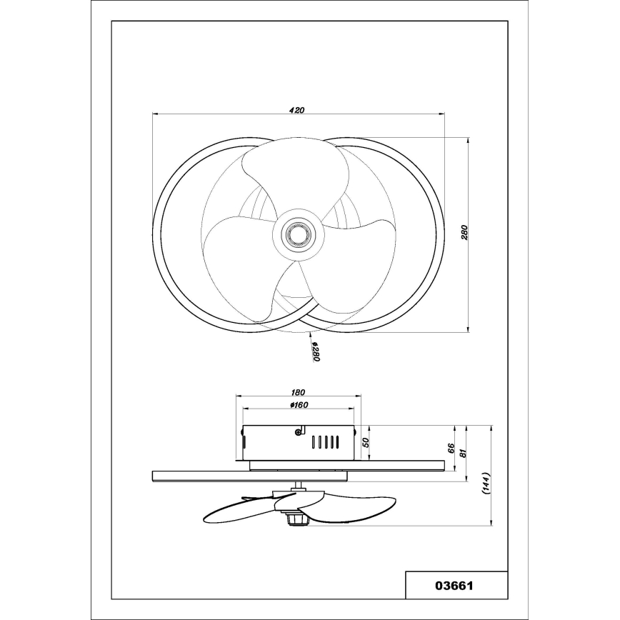 Globo - LED dimbare plafondventilator LED/24W/230V 2700-6500K + afstandsbediening