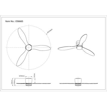 Globo - LED dimbare plafondventilator LED/20W/230V 3000-6500K + afstandsbediening