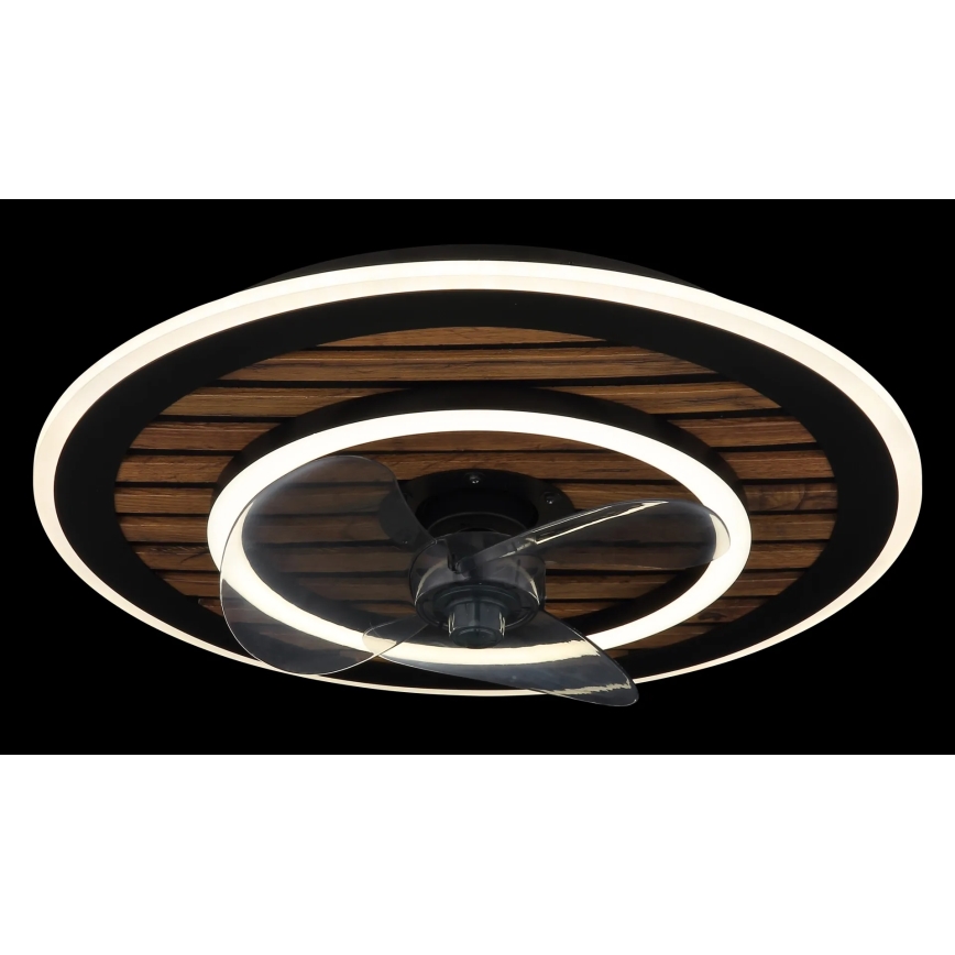 Globo - LED-dimbare plafondventilator LED/36W/230V 2700-6000K zwart + afstandsbediening