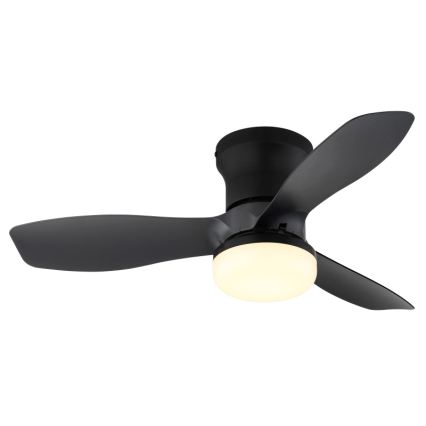 Globo - Dimbare plafondventilator met LED/15W/230V 2700-6500K zwart + afstandsbediening