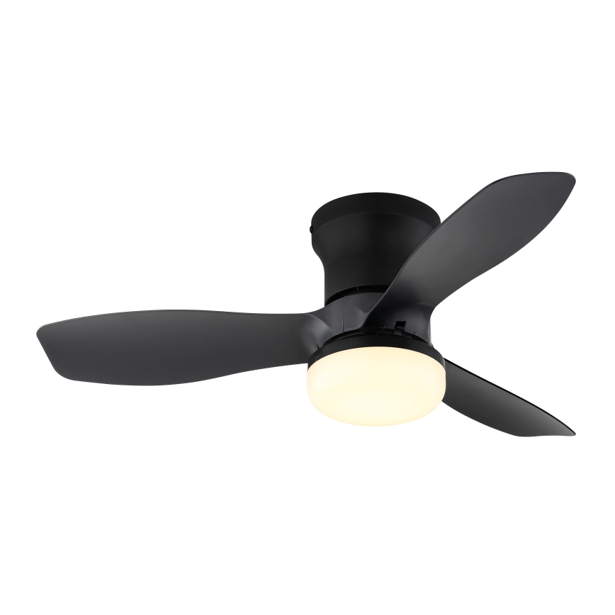 Globo - Dimbare plafondventilator met LED/15W/230V 2700-6500K zwart + afstandsbediening