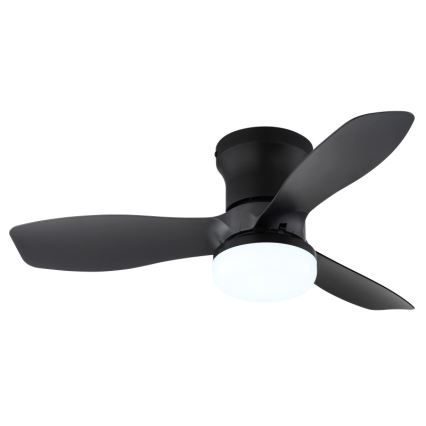 Globo - Dimbare plafondventilator met LED/15W/230V 2700-6500K zwart + afstandsbediening