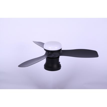 Globo - Dimbare plafondventilator met LED/15W/230V 2700-6500K zwart + afstandsbediening