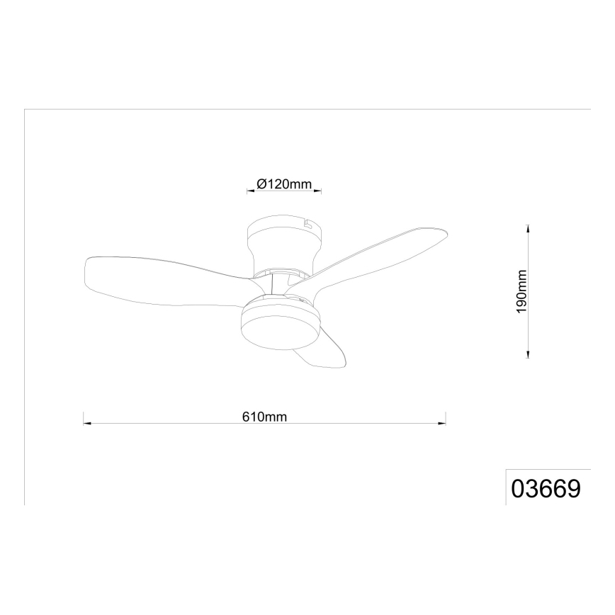 Globo - Dimbare plafondventilator met LED/15W/230V 2700-6500K zwart + afstandsbediening