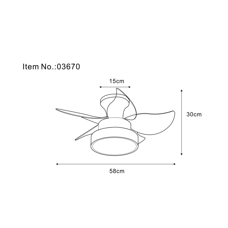 Globo - LED dimbare plafondventilator LED/22W/230V 3000/4500/6000K bruin + afstandsbediening