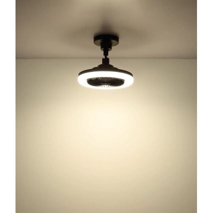 Globo - Dimbare LED-plafondventilator LED/20W/230V 3000-6500K zwart + afstandsbediening