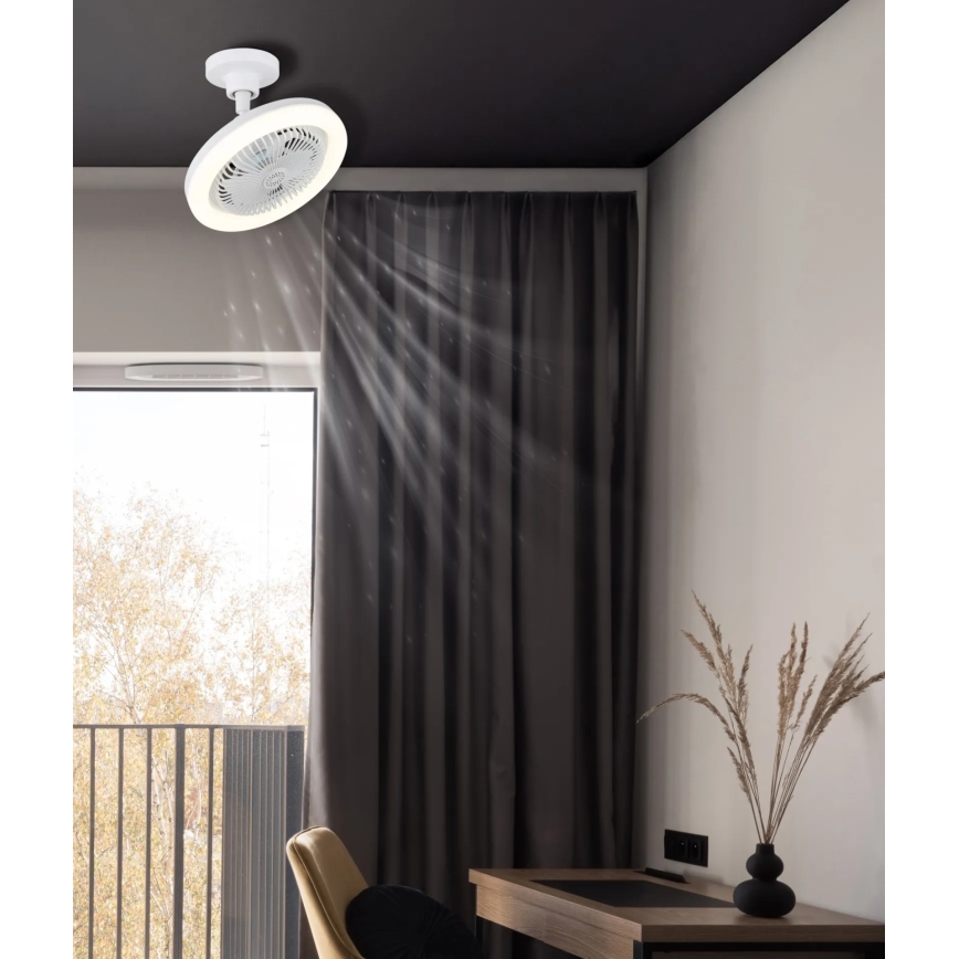 Globo - LED dimbare plafondventilator LED/20W/230V 3000-6500K wit + afstandsbediening