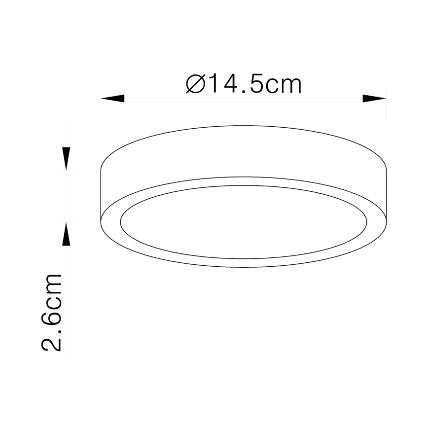 Globo - LED dimbare plafondlamp LED/15W/230V