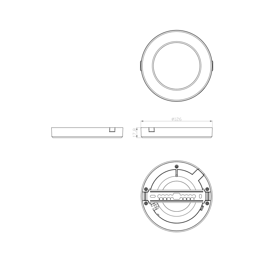 Globo - Plafonnier LED/6W/230V 3000/4000/6500K blanc