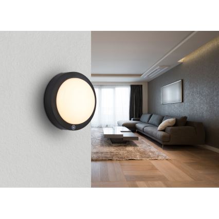 Globo - Applique murale tactile LED rechargeable LED/1,2W/3,7V Ø 15 cm 1800 mAh noir