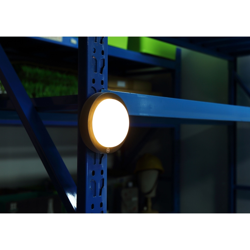 Globo - Applique murale tactile LED rechargeable LED/1,2W/3,7V Ø 15 cm 1800 mAh noir