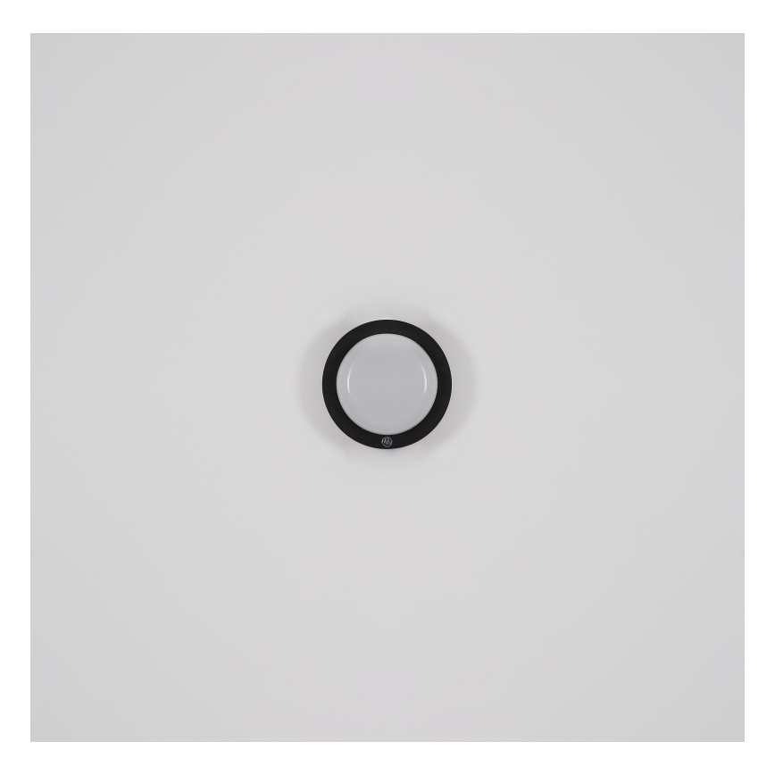 Globo - Applique murale tactile LED rechargeable LED/1,2W/3,7V Ø 15 cm 1800 mAh noir