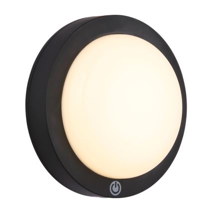 Globo - Applique murale tactile LED rechargeable LED/1,2W/3,7V Ø 15 cm 1800 mAh noir