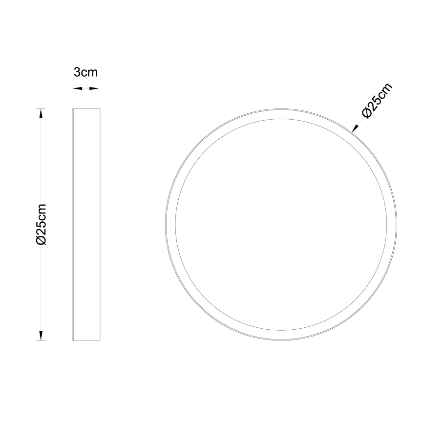 Globo - LED Plafondlamp LED/15W/230V diameter 25 cm