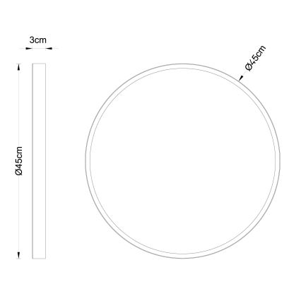 Globo - LED Plafondlamp LED/30W/230V diameter 45 cm