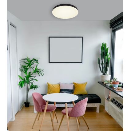 Globo - LED Plafondlamp LED/50W/230V 3000K/4000K/6500K diameter 50 cm zwart