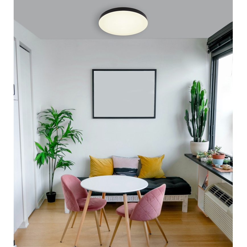 Globo - LED Plafondlamp LED/50W/230V 3000K/4000K/6500K diameter 50 cm zwart
