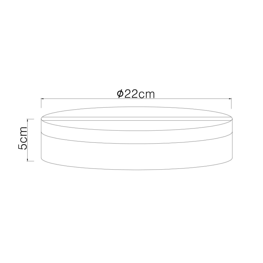Globo - LED Plafondlamp LED/12W/230V 4000K diameter 22 cm zwart
