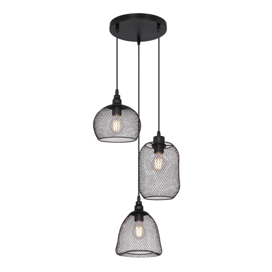 Globo 15047-3 - Hanglamp aan koord ANYA 3xE27/60W/230V