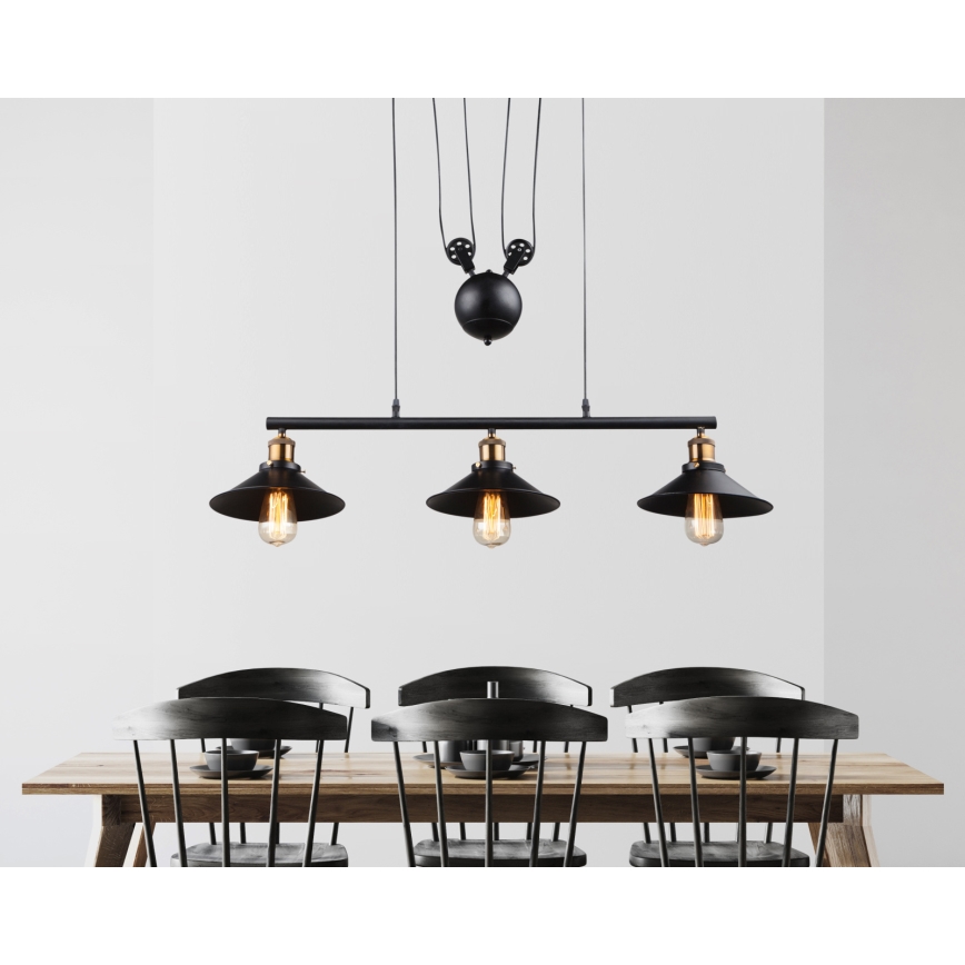 Globo - Hanglamp aan een koord 3xE27/60W/230V