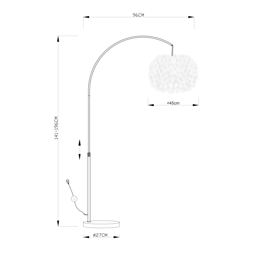 Globo - Vloerlamp 1x E27 / 40W / 230V