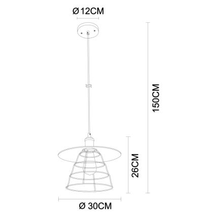 Globo - Hanglamp aan kabel 1xE27/60W/230V