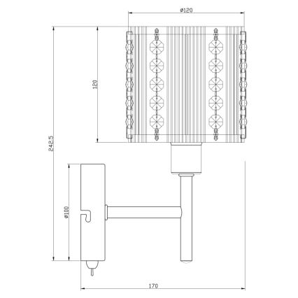 Globo - Applique murale 1xE14/40W/230V chrome mat