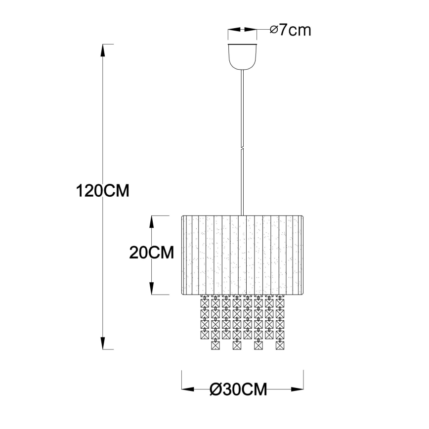 GLOBO 15098 - Hanglamp PYRA 1xE27/60W/230V