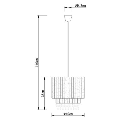 Globo - Suspension avec fil 1xE27/60W/230V