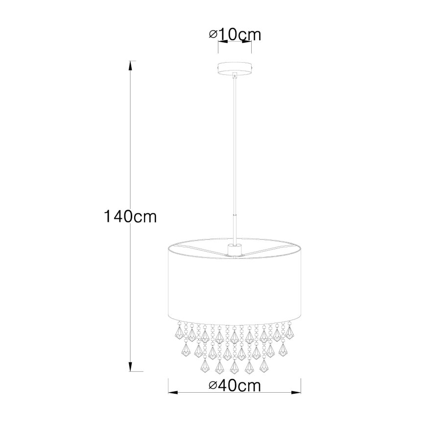 Globo - Suspension filaire 1xE27/60W/230V