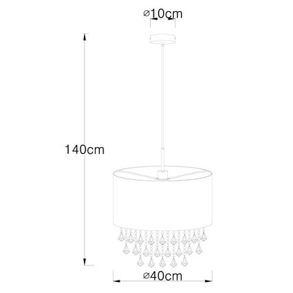 Globo - Hanglamp aan een koord 1xE27/60W/230V