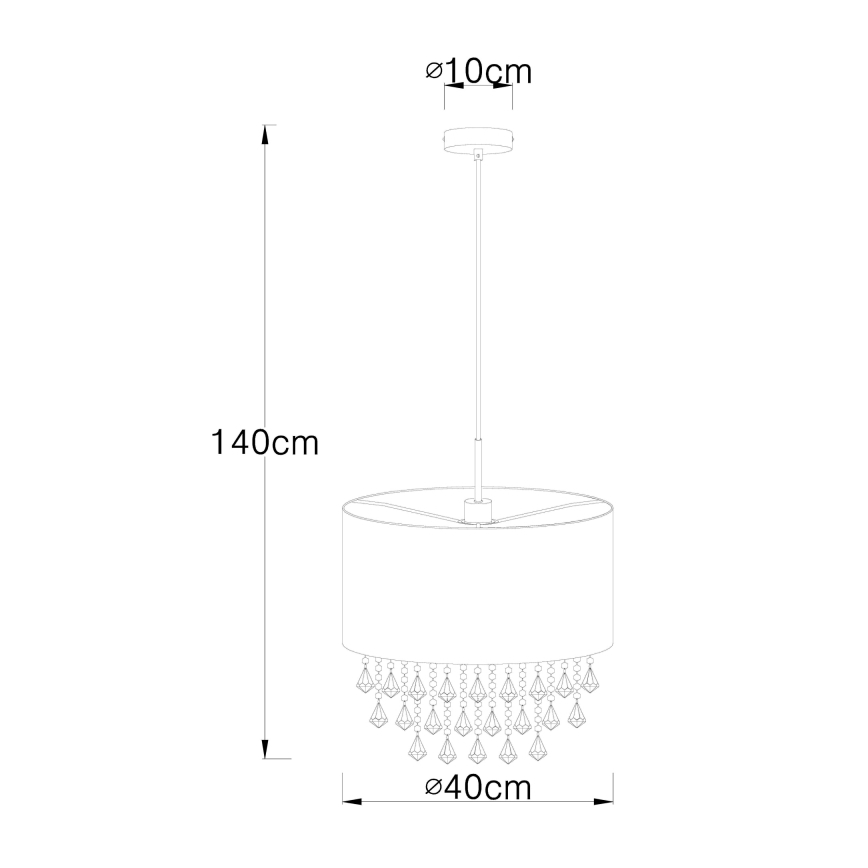 Globo - Hanglamp aan een koord 1xE27/60W/230V