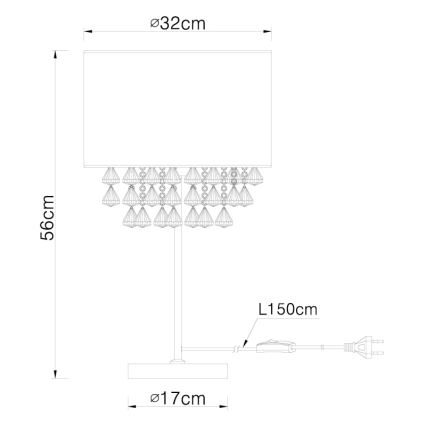 GLOBO 15188T3 - lampe de table AMY I 1xE27/60W/230V