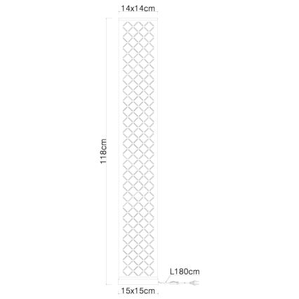 GLOBO 15229S2 - Lampadaire CLARKE 2xE27/40W/230V